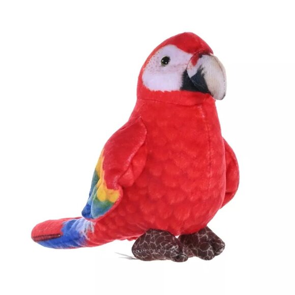 NEW Wild Republic Rainforest Scarlet Red MACAW Plush Toy Bird Stuffed Animal - Picture 2 of 4